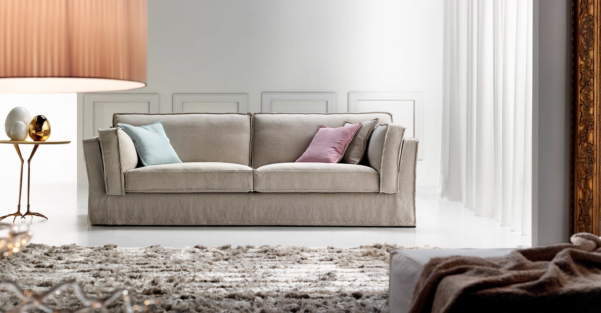 Divano moderno charme beige