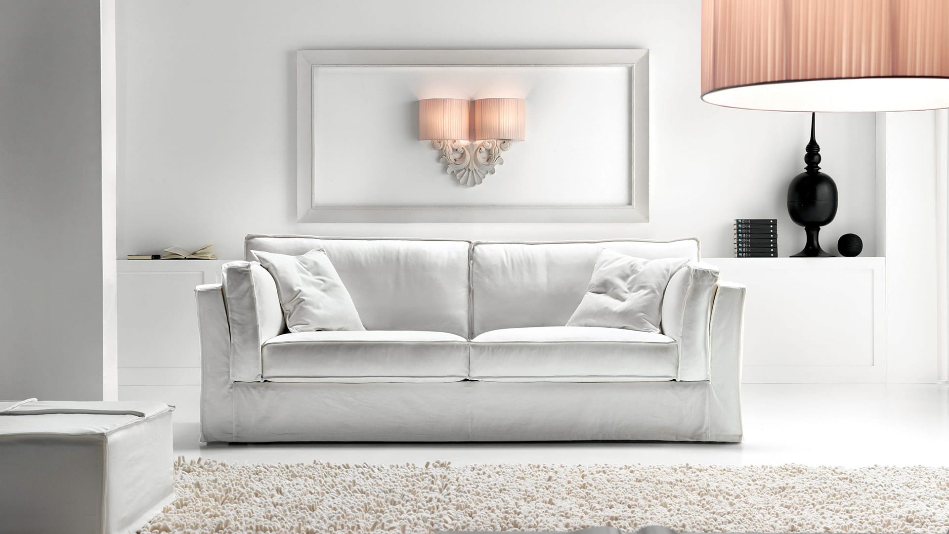 Divano moderno charme bianco