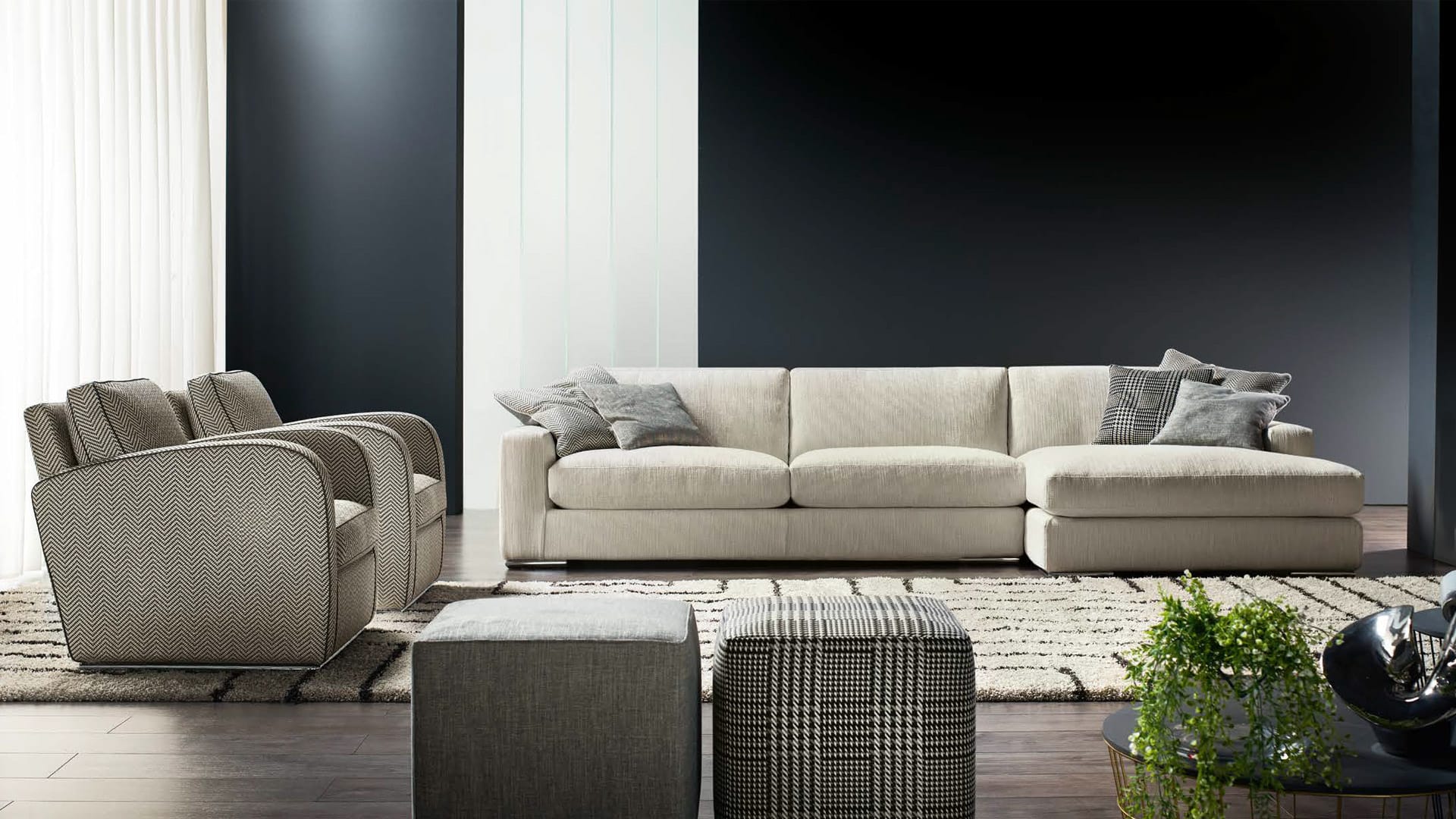 Divano moderno MAX con penisola
