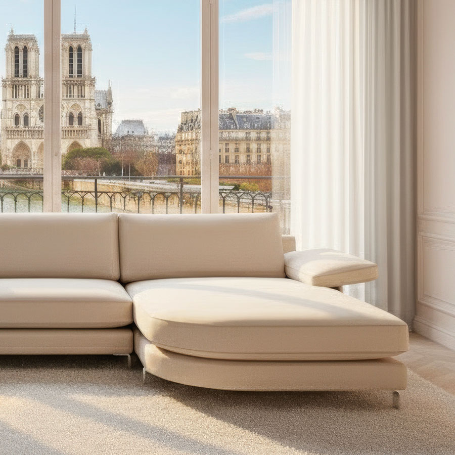 Divano moderno airone partciolari