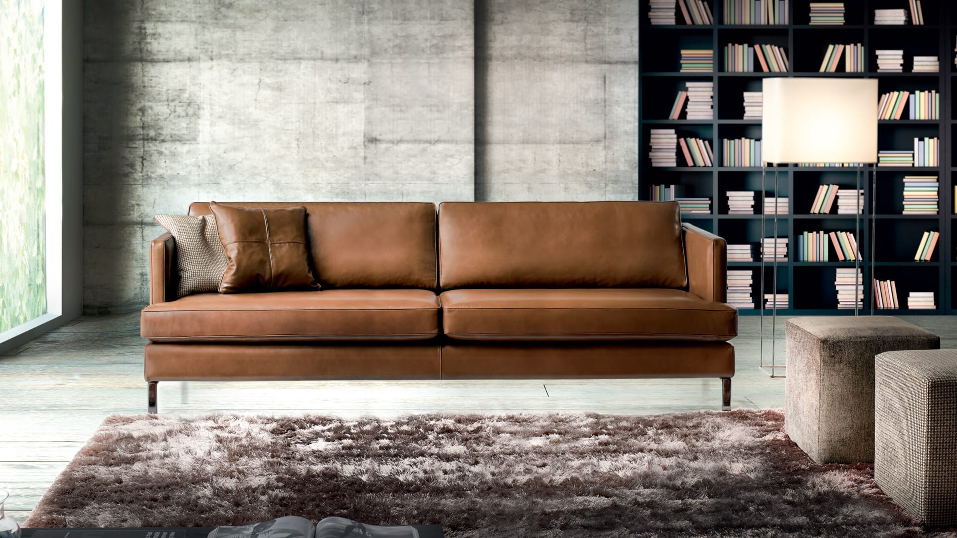 Divano moderno Soul in pelle